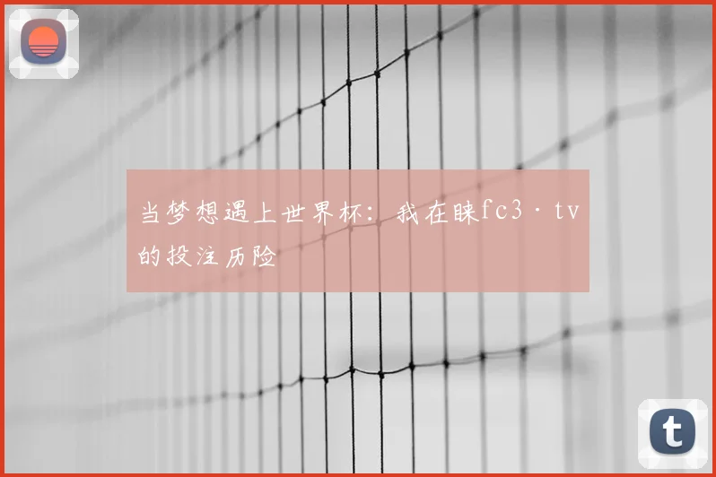 当梦想遇上世界杯:我在睐fc3·tv的投注历险