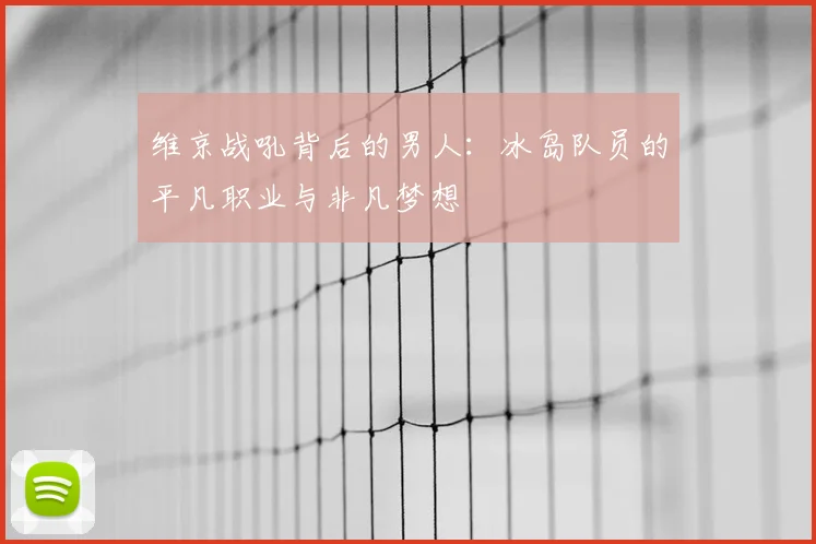 维京战吼背后的男人:冰岛队员的平凡职业与非凡梦想